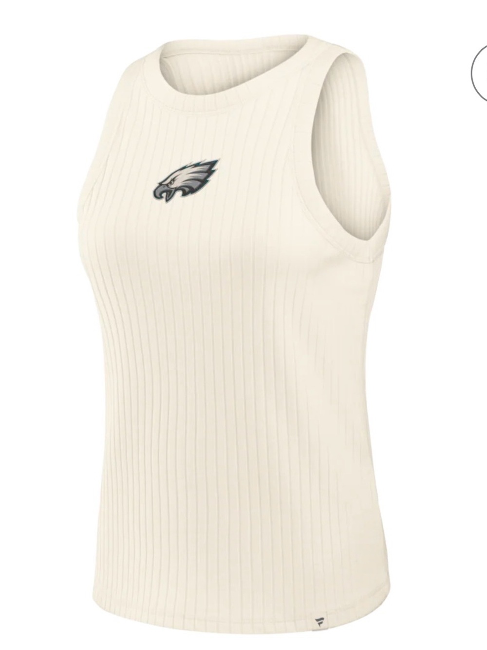 Fanatics Women's Cream Ribbed Tank with Team Logo